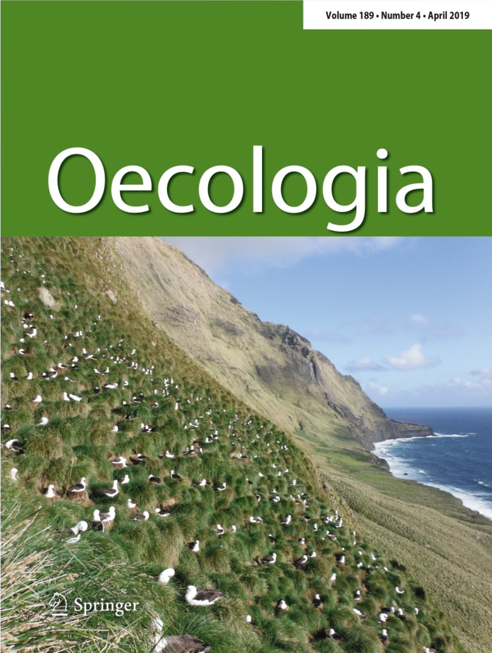Cover of *Oecologia* 189